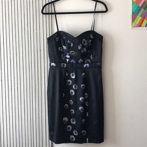 Rebecca Taylor mini black dress size 6
